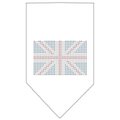 Unconditional Love British Flag Rhinestone Bandana White Large UN801053